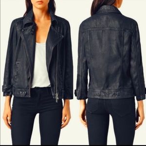 All Saints Ryder Denim Moto Jacket